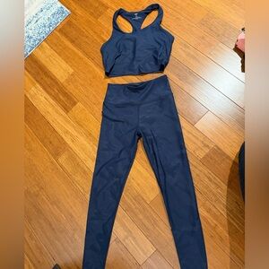 Navy Blue Aqua Women's Activewear Set